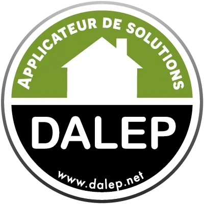 Macaron d'agrément DALEP applicateur de solutions obtenu par Service Toiture 92, couvreur à Boulogne-Billancourt